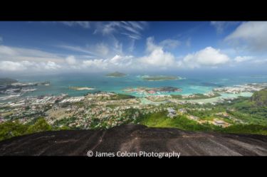 View of Victoria, Mahé, Seychelles from Copolia Trial, Africa