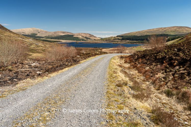 Remote road near Loch Trool, Galloway Forest Park, Scotland