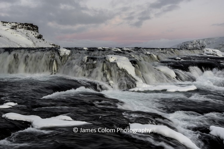 Gulfoss flowing in winter, Iceland
