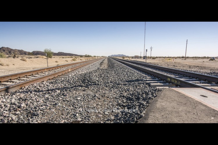 Track tracks in the Southern California Desert