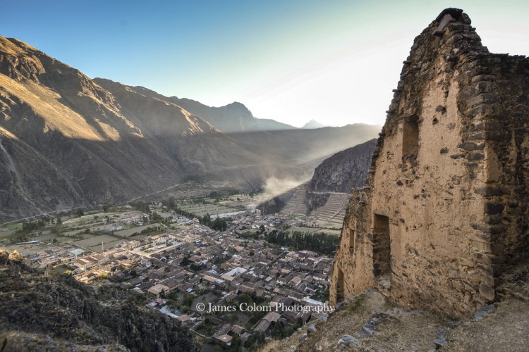 Grain store at Ollantaytambo ruins, Peru