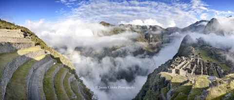 Machu Picchu valley and terrace