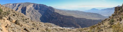 View of Jebel Shams Canyon in Oman