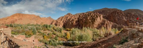 Monkey Fingers Mountains from Viewpoint near Tamellalt, Morocco, Africa