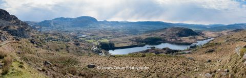 Panorama over village of Tanygrisiau in Snowdonia, Wales