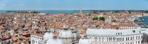 View from Top of St Mark's Campanile in Venice, Italy, during Coronavirus Pandemic 2020