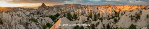 Cappadocia Sunset Panorama near Meskendir Valley, Ürgüp, Nevşehir, Turkey