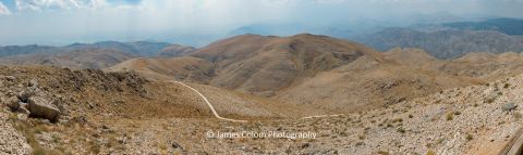 View from East Terrace of Mount Nemrut, Turkey
