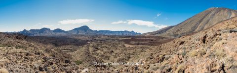 Panorama from Mirador el Tabonal of Tiede Volcano Crater, Tenerife, Spain
