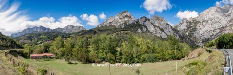 Picos de Europa Mountains on N621 Road North of Potes, Cantabria, Spain